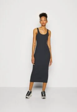 WEEKDAY Open Neck Dress - Jerseyjurk - Grey Dark