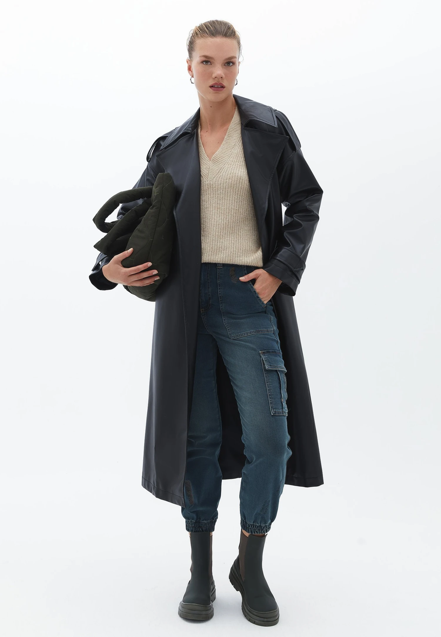 Slim Fit Jeans - Green Blue Denim 2 Slim Fit Jeans - Green Blue Denim - Afbeelding 2