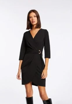 MORGAN Wrap With Buckle - Jurk - Black