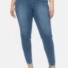 Sheego Jeggings - Light Blue Used Denim