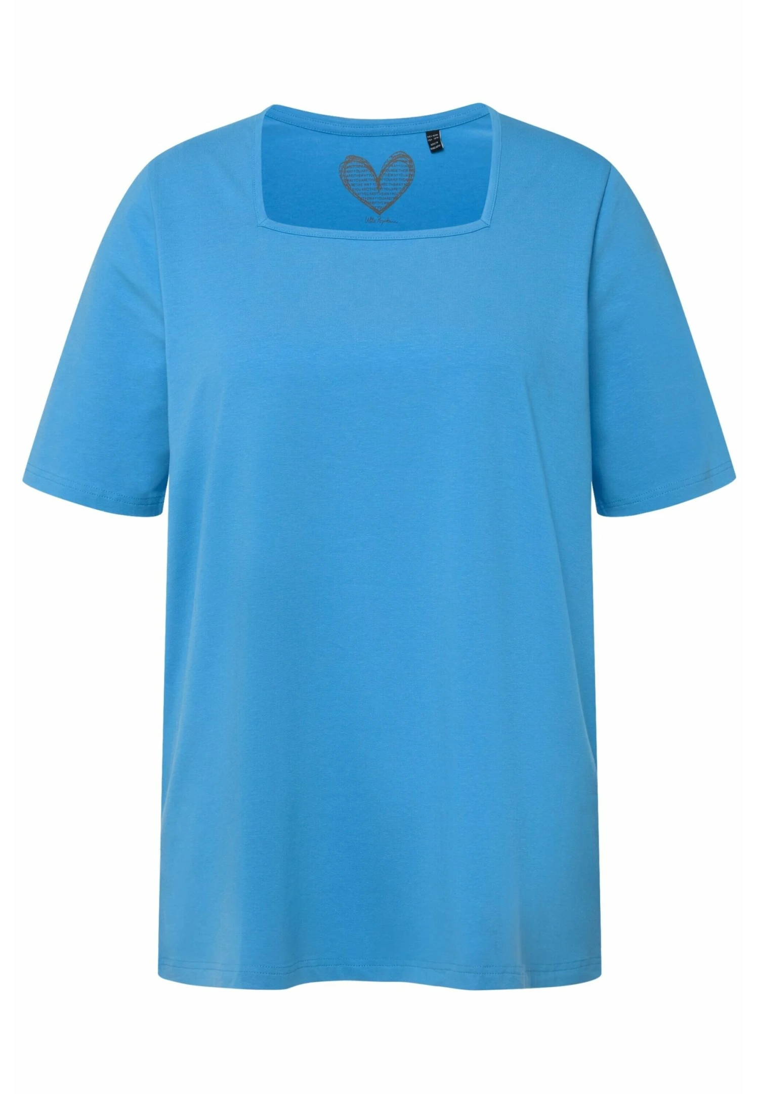 Ulla Popken T-Shirt Basic - Sky Blue 5 Ulla Popken T-Shirt Basic - Sky Blue - Afbeelding 5