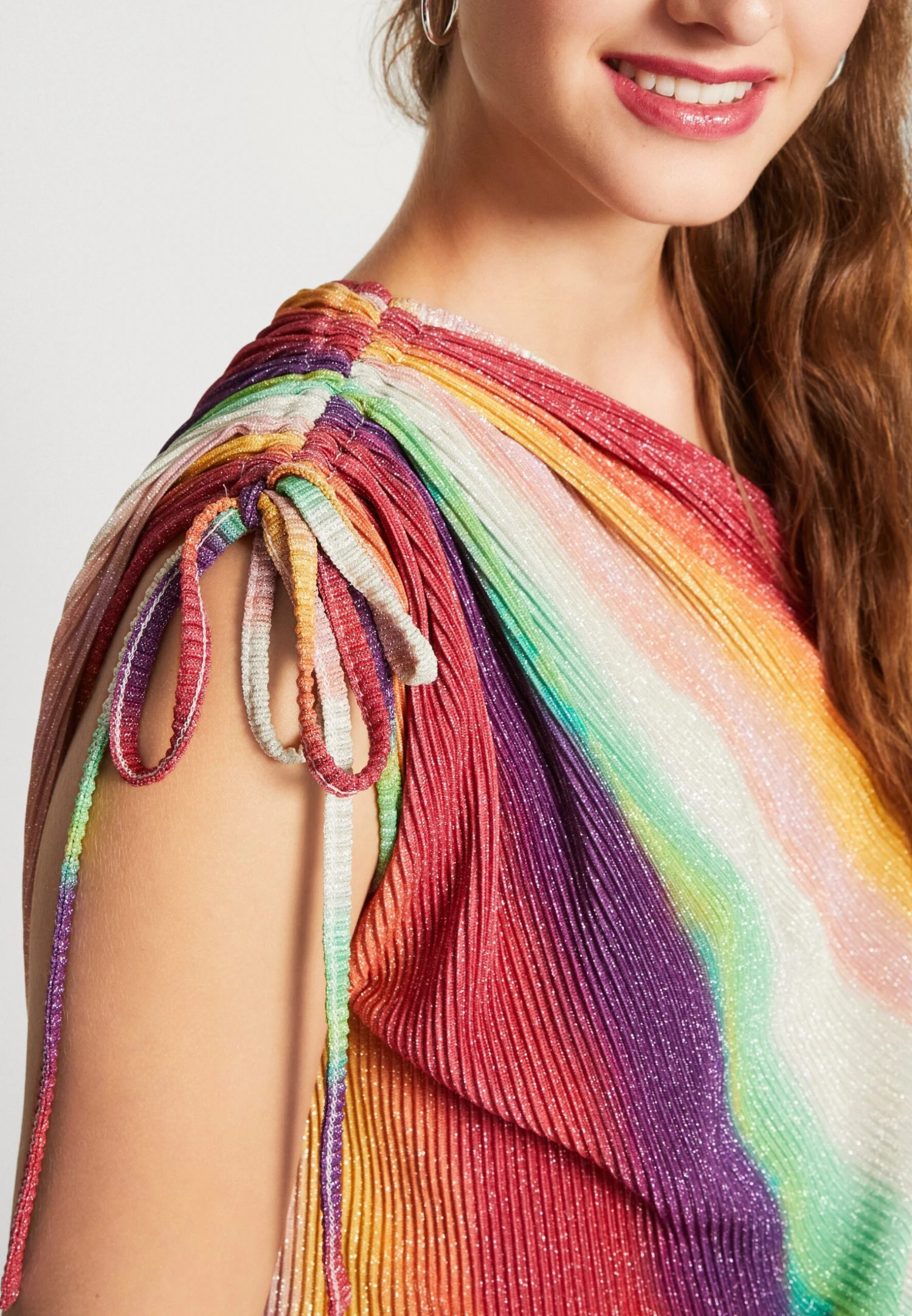 NEVER FULLY DRESSED Rainbow Antigua Plisse Dress - Jerseyjurk - Mutli 6 NEVER FULLY DRESSED Rainbow Antigua Plisse Dress - Jerseyjurk - Mutli - Afbeelding 6