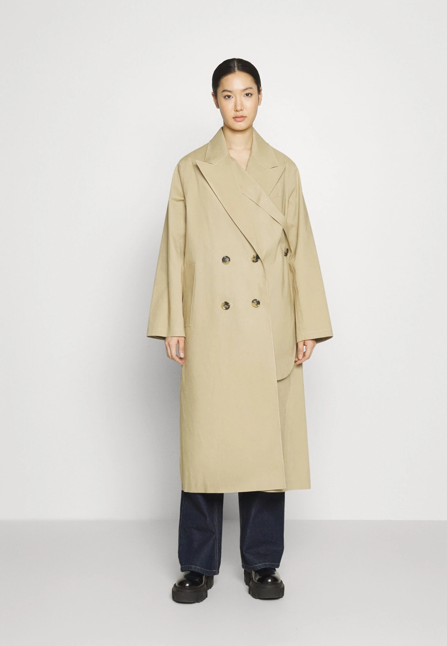 Wood Wood Dominique Wrap Coat - Trenchcoat - Beige 1 Wood Wood Dominique Wrap Coat - Trenchcoat - Beige