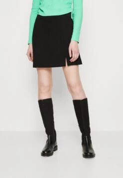 TOM TAILOR Denim Mini Skirt With Slits - Minirok - Deep Black