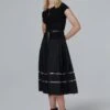 Belted- Cocktailjurk - Black