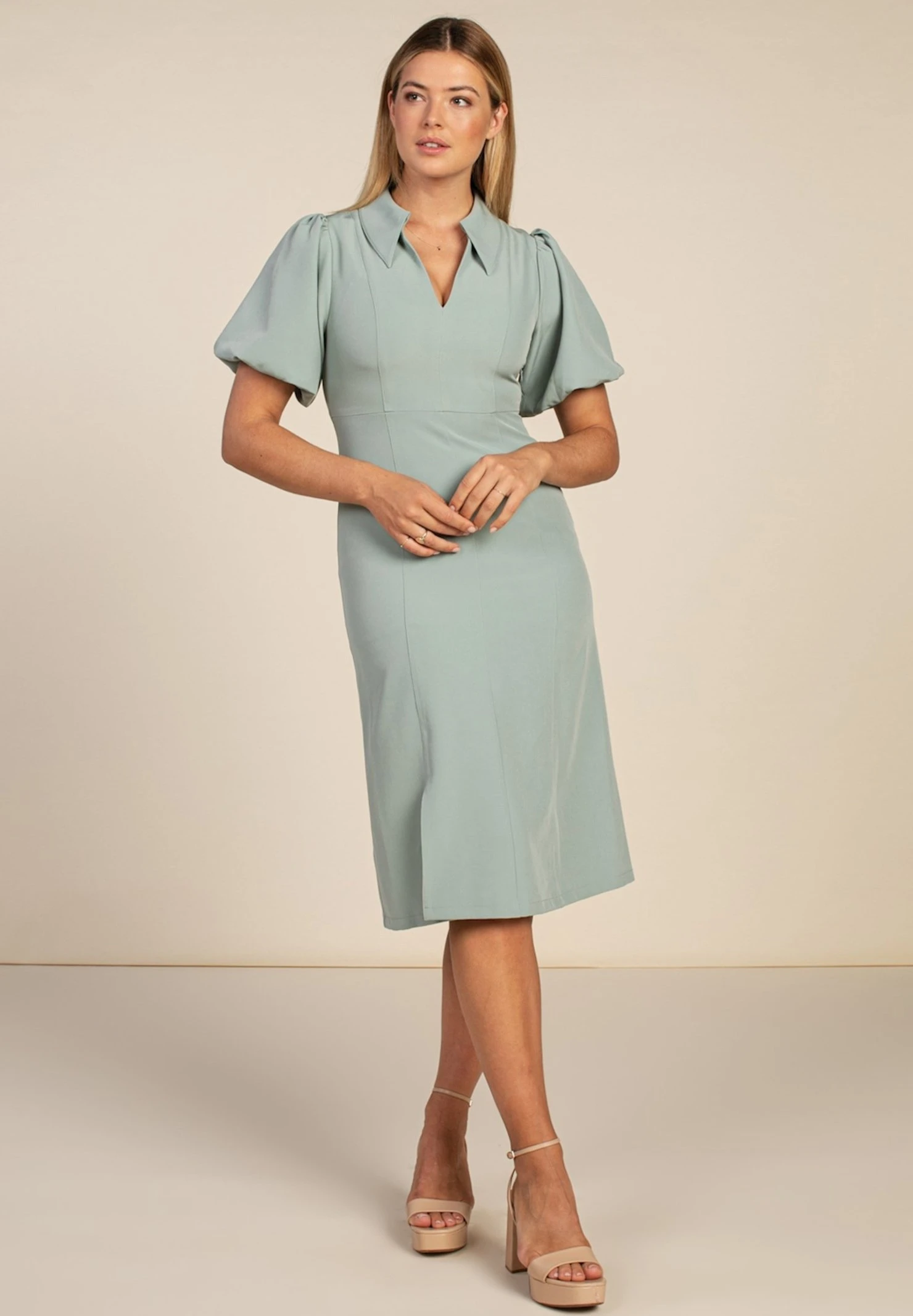 Irene Pes 588 - Blousejurk - Green 2 Irene Pes 588 - Blousejurk - Green - Afbeelding 2