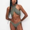 PULL & BEAR Wrap - Bikinitop - Khaki