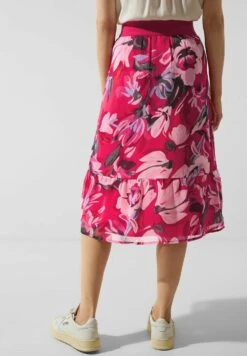 STREET ONE Volant Print - A-Lijn Rok - Pink -Only Mode Winkel ade976f44bce4e01b96b0b8e3c8b92e6