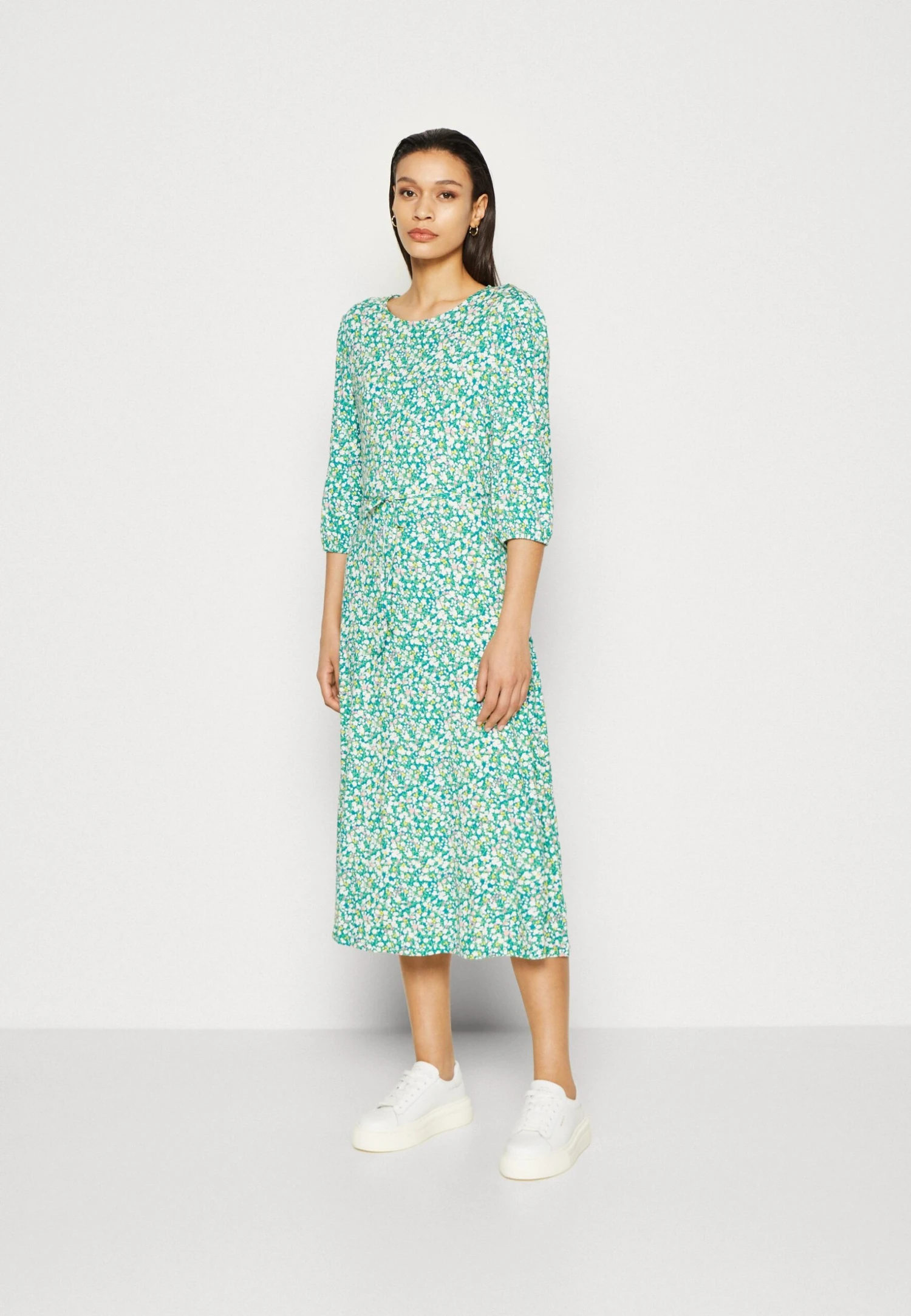 Marks & Spencer Midi - Jerseyjurk - Green Mix 1 Marks & Spencer Midi - Jerseyjurk - Green Mix