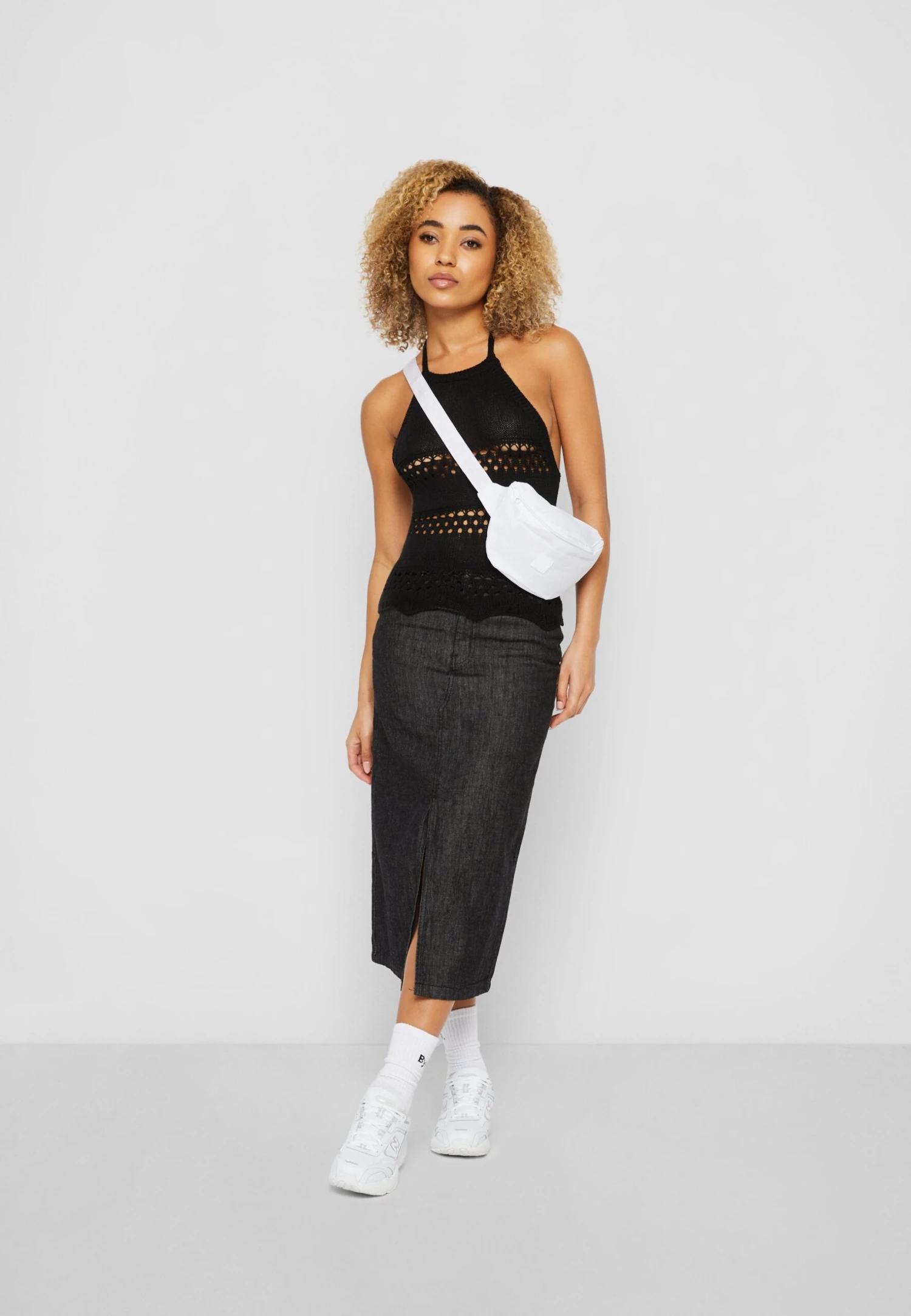 URBAN CLASSICS Kokerrok - Black Washed 2 URBAN CLASSICS Kokerrok - Black Washed - Afbeelding 2