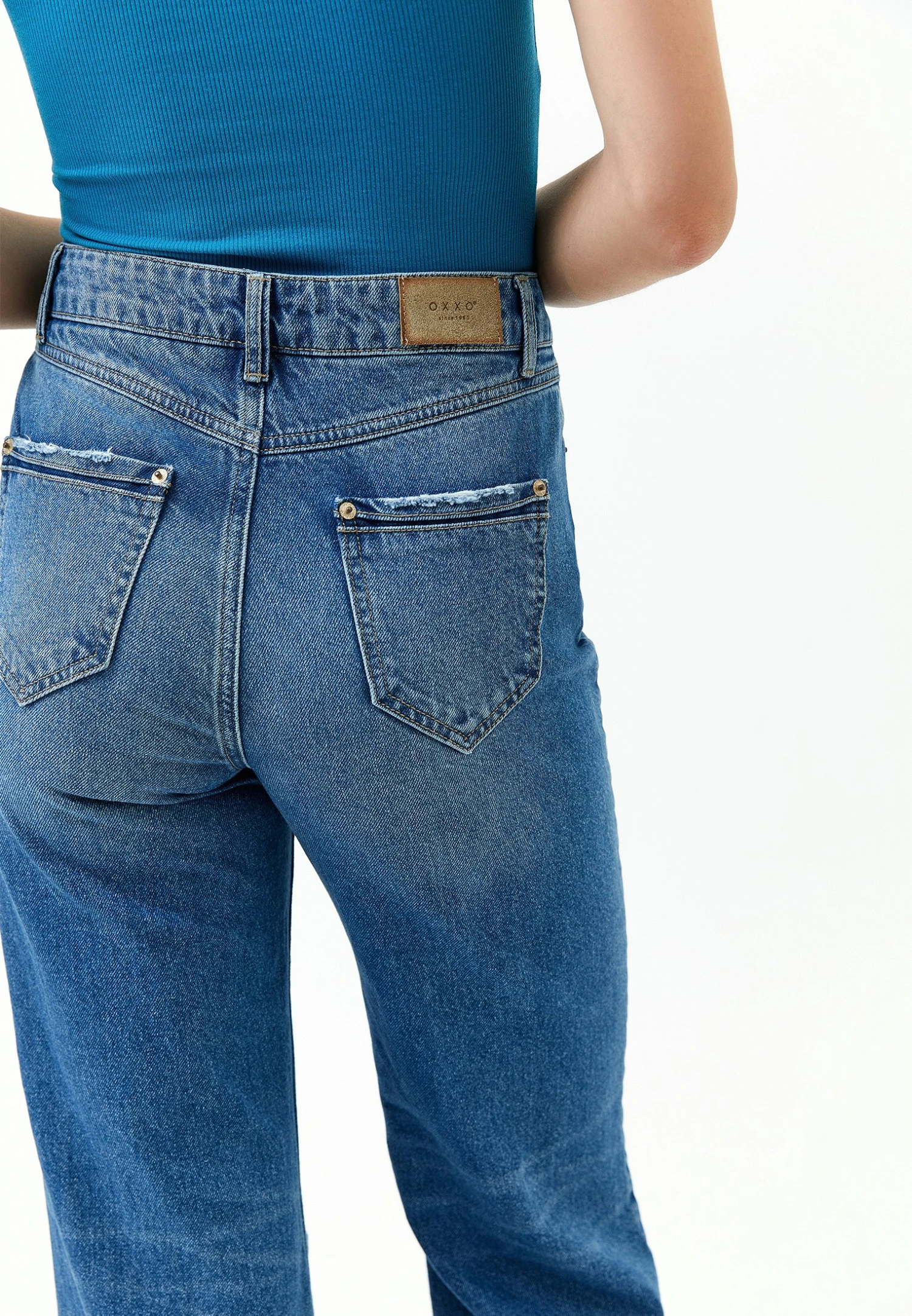 Relaxed Fit Jeans - Mid Denim 4 Relaxed Fit Jeans - Mid Denim - Afbeelding 4