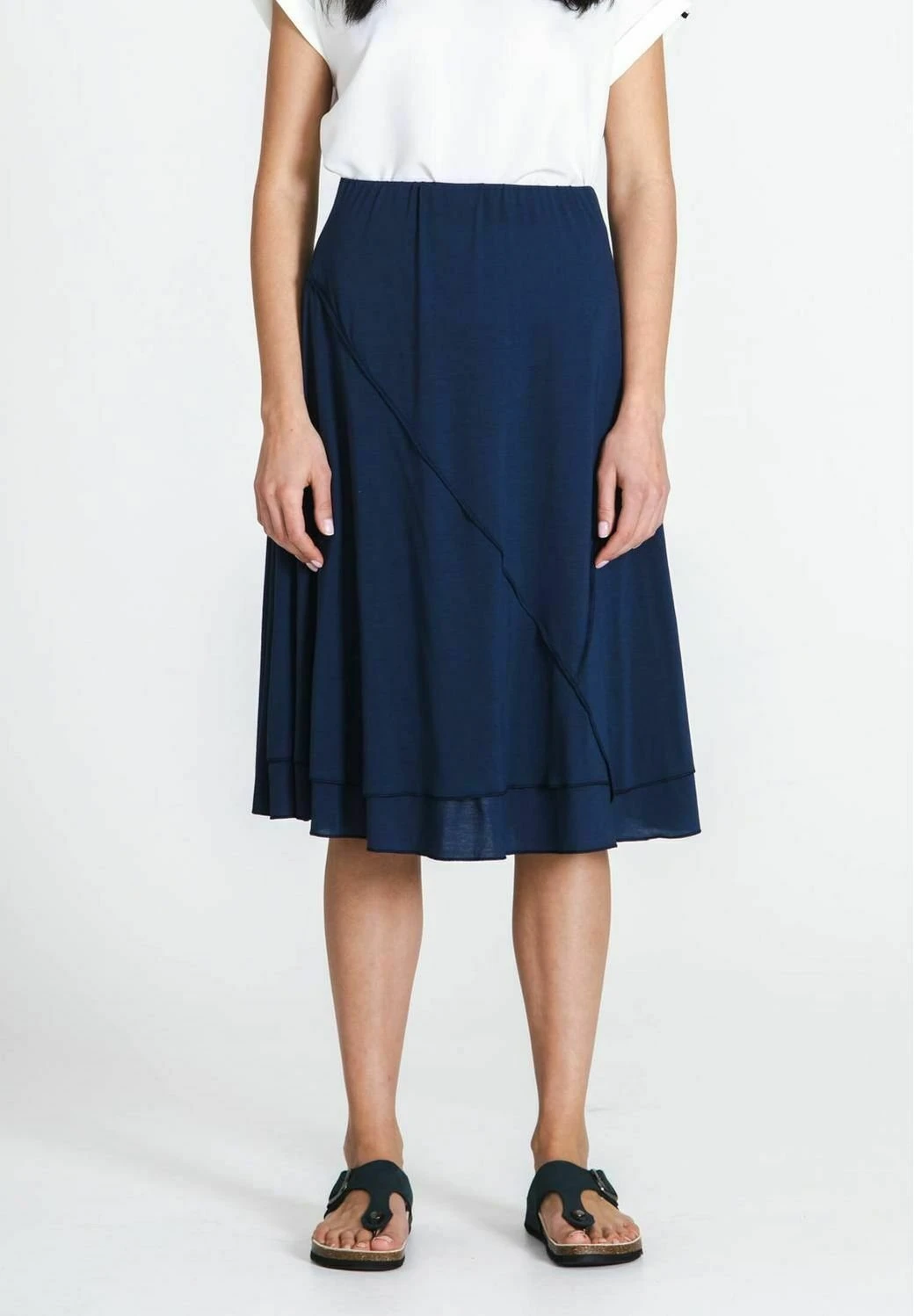 Wave - A-Lijn Rok - Navy 1 Wave - A-Lijn Rok - Navy