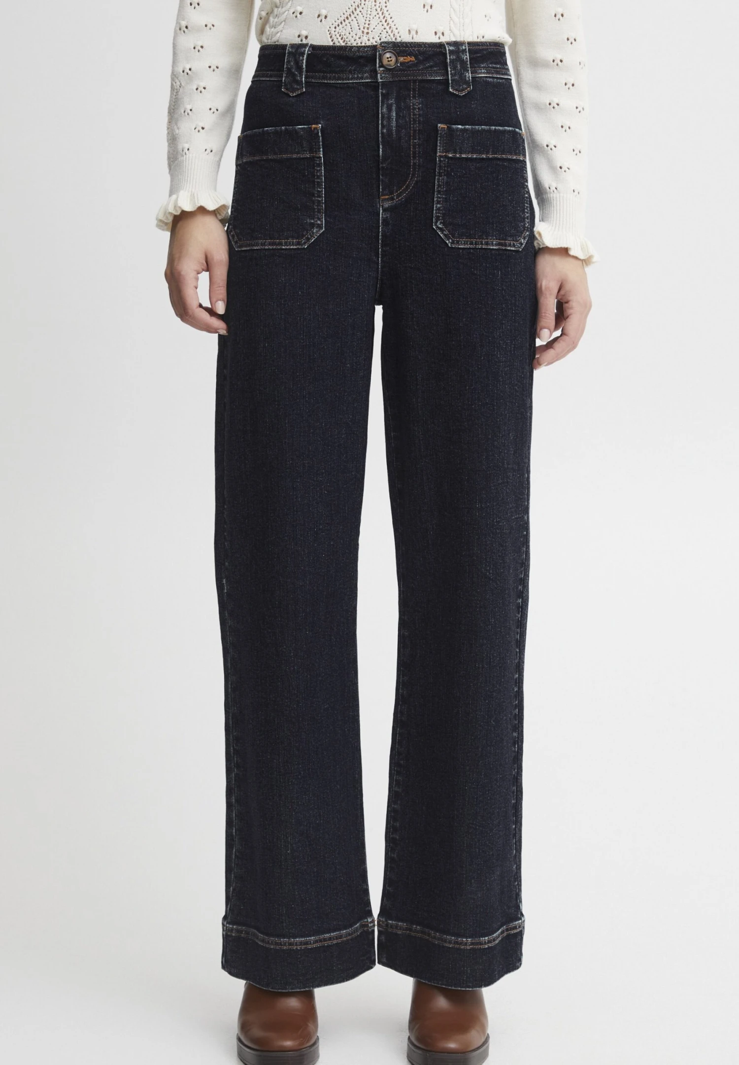 Ireloi Pa - Straight Leg Jeans - Dark Blue Denim 1 Ireloi Pa - Straight Leg Jeans - Dark Blue Denim