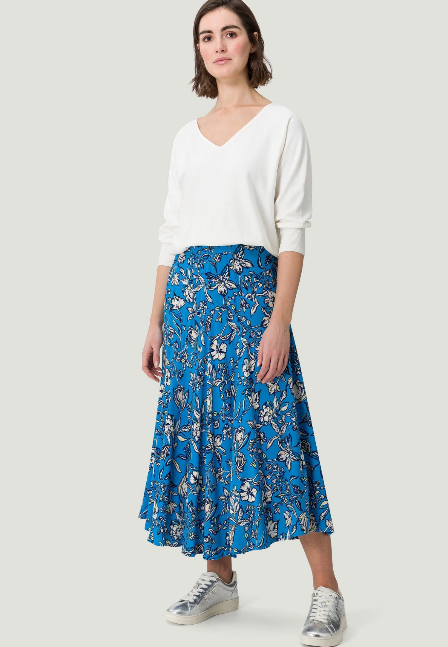 Zero Mit Druck - A-Lijn Rok - Light Bluecream 2 Zero Mit Druck - A-Lijn Rok - Light Bluecream - Afbeelding 2