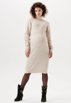 SUPERMOM Cornelia - Gebreide Jurk - Oatmeal