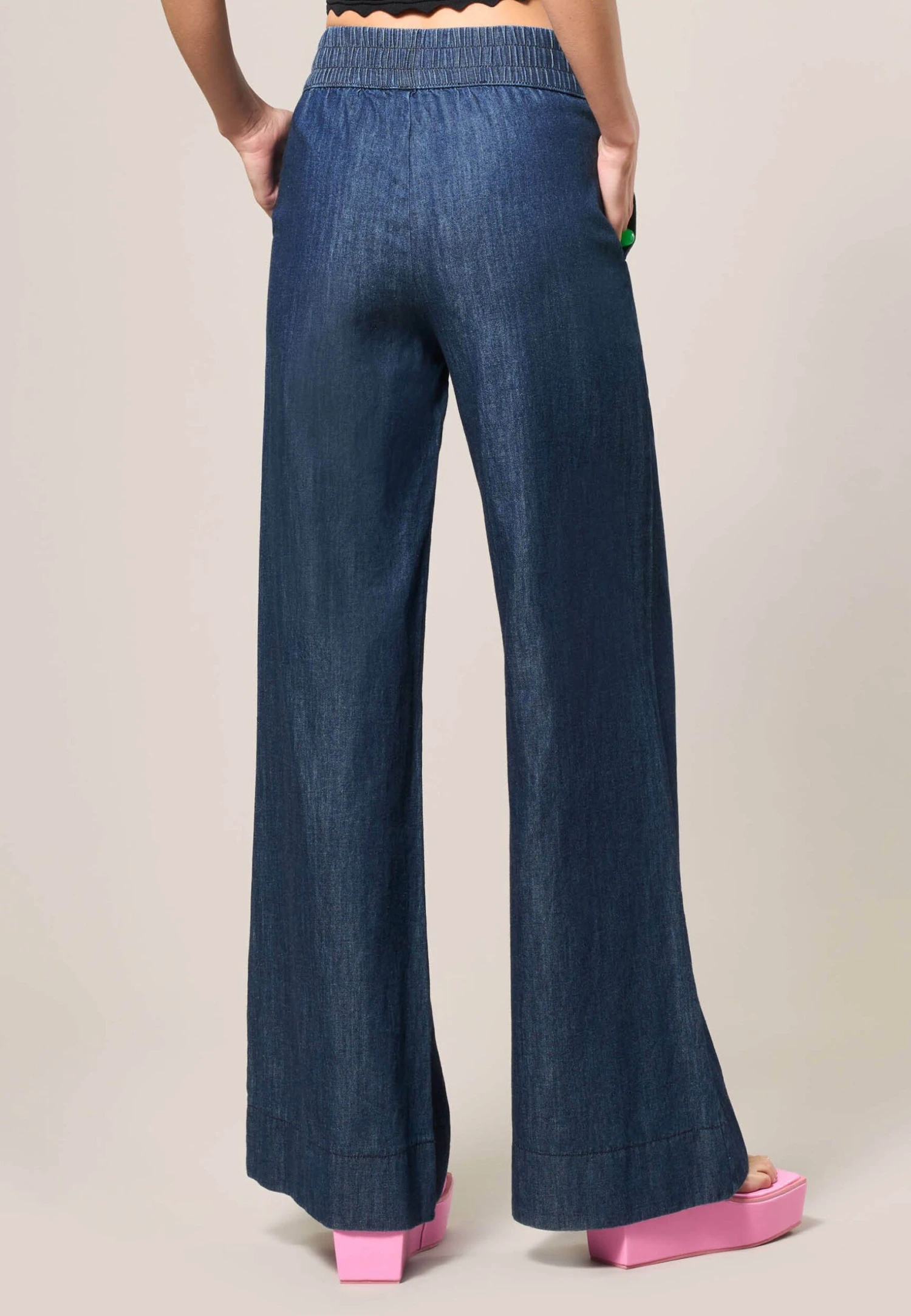 Palazzo- Flared Jeans - Medium Denim Blue 2 Palazzo- Flared Jeans - Medium Denim Blue - Afbeelding 2