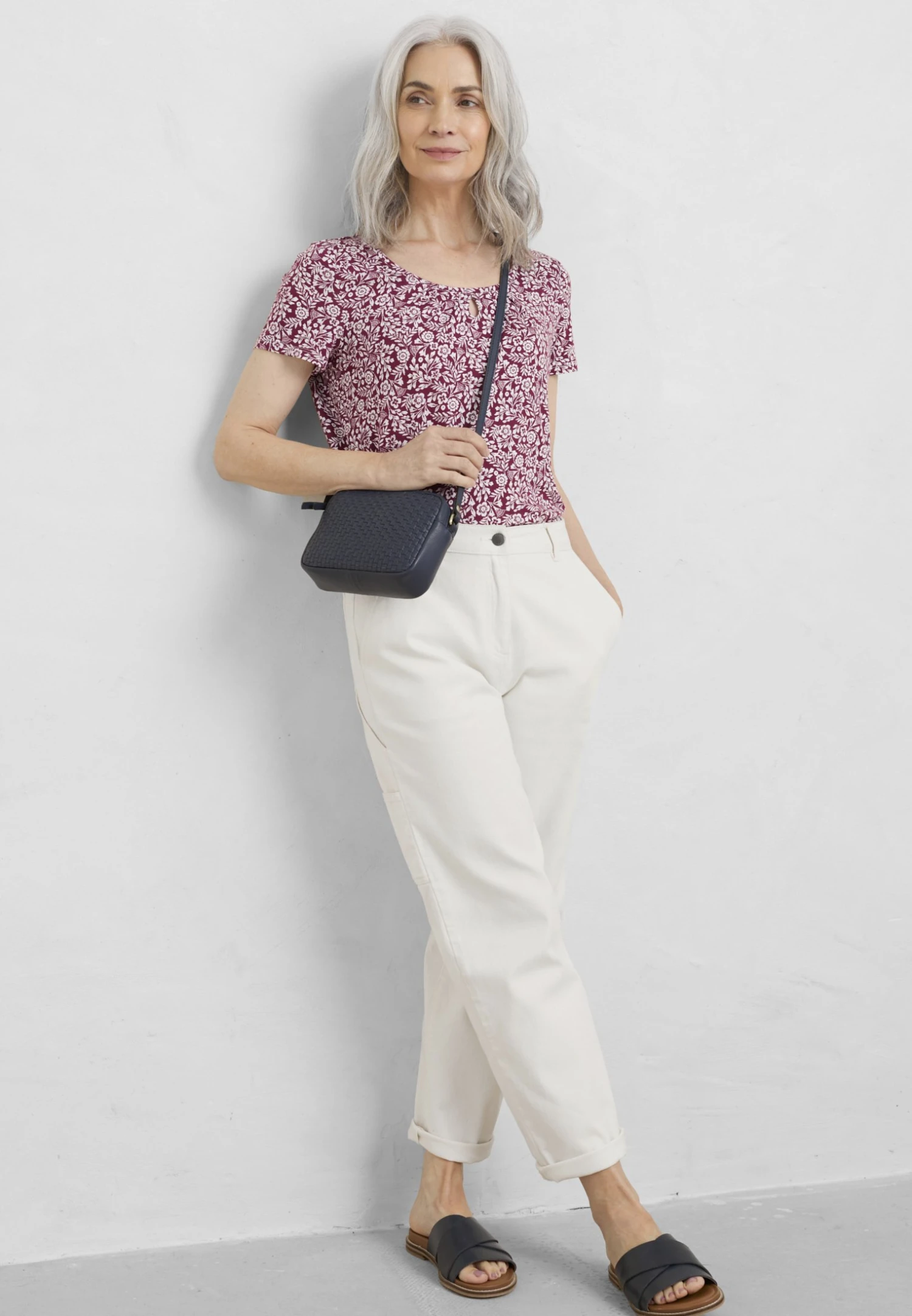 Appletree- T-Shirt Print - Carved Floral Dulse 2 Appletree- T-Shirt Print - Carved Floral Dulse - Afbeelding 2