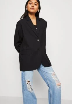 WEEKDAY Eliana Oversized - Halflange Jas - Black -Only Mode Winkel b34941a1fffb4a39a59a7195754715a5