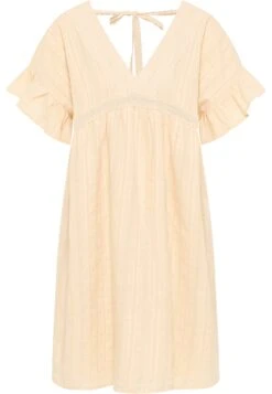 Dreimaster Zitha - Jurk - Beige Creme -Only Mode Winkel b3f4e2b0ae0c4ff8a6f98af6243d95ed