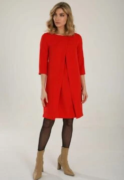 Dreiviertelarm Mini Gerade - Jurk - Red -Only Mode Winkel b4d2812d9cf34f5781ffcc4c882e5024