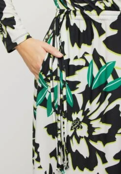 Ulla Popken Wickeloptik Langarm - Jerseyjurk - Schwarz -Only Mode Winkel b50ad57f23434b1c9a70c6facaff673f