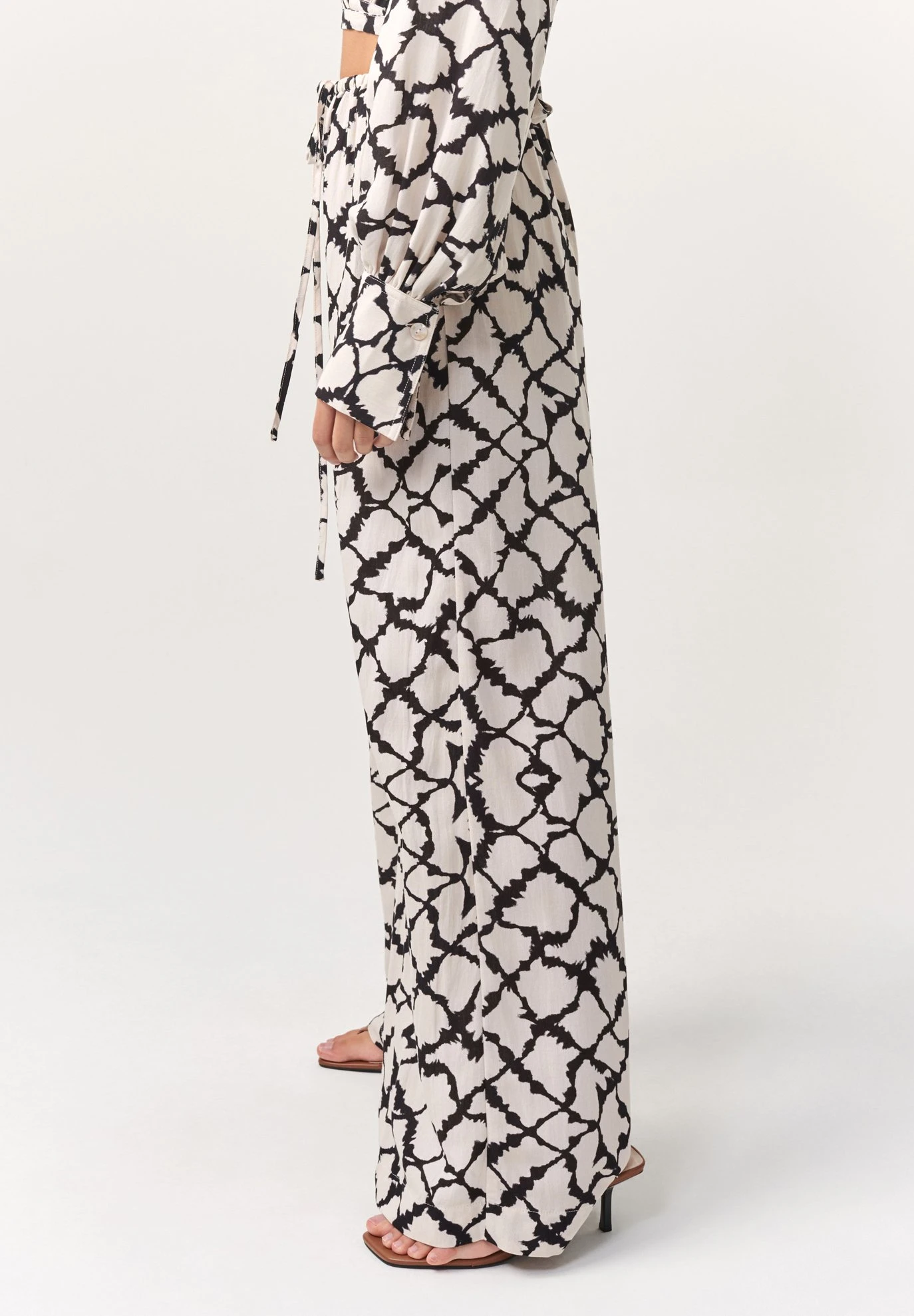 Pilot Wide Pants - Broek - Black Tie Dye Check 4 Pilot Wide Pants - Broek - Black Tie Dye Check - Afbeelding 4