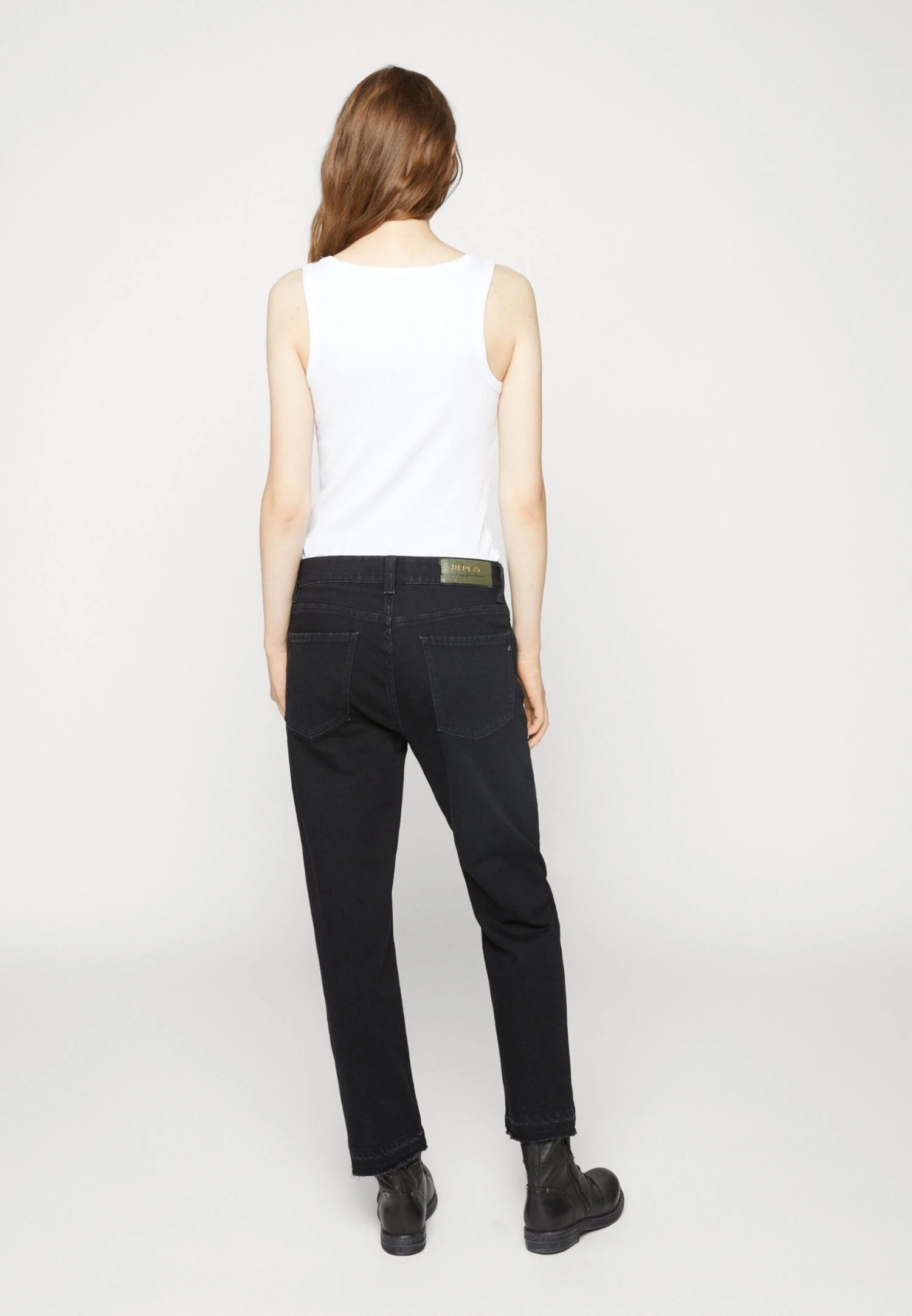 Replay Maijke- Straight Leg Jeans - Dark Grey 4 Replay Maijke- Straight Leg Jeans - Dark Grey - Afbeelding 4