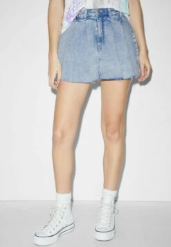 Plooirok - Denim Light Blue