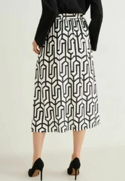 A-Lijn Rok - Black Beige -Only Mode Winkel b9302b7ba3c649c3804ea549c35476d5