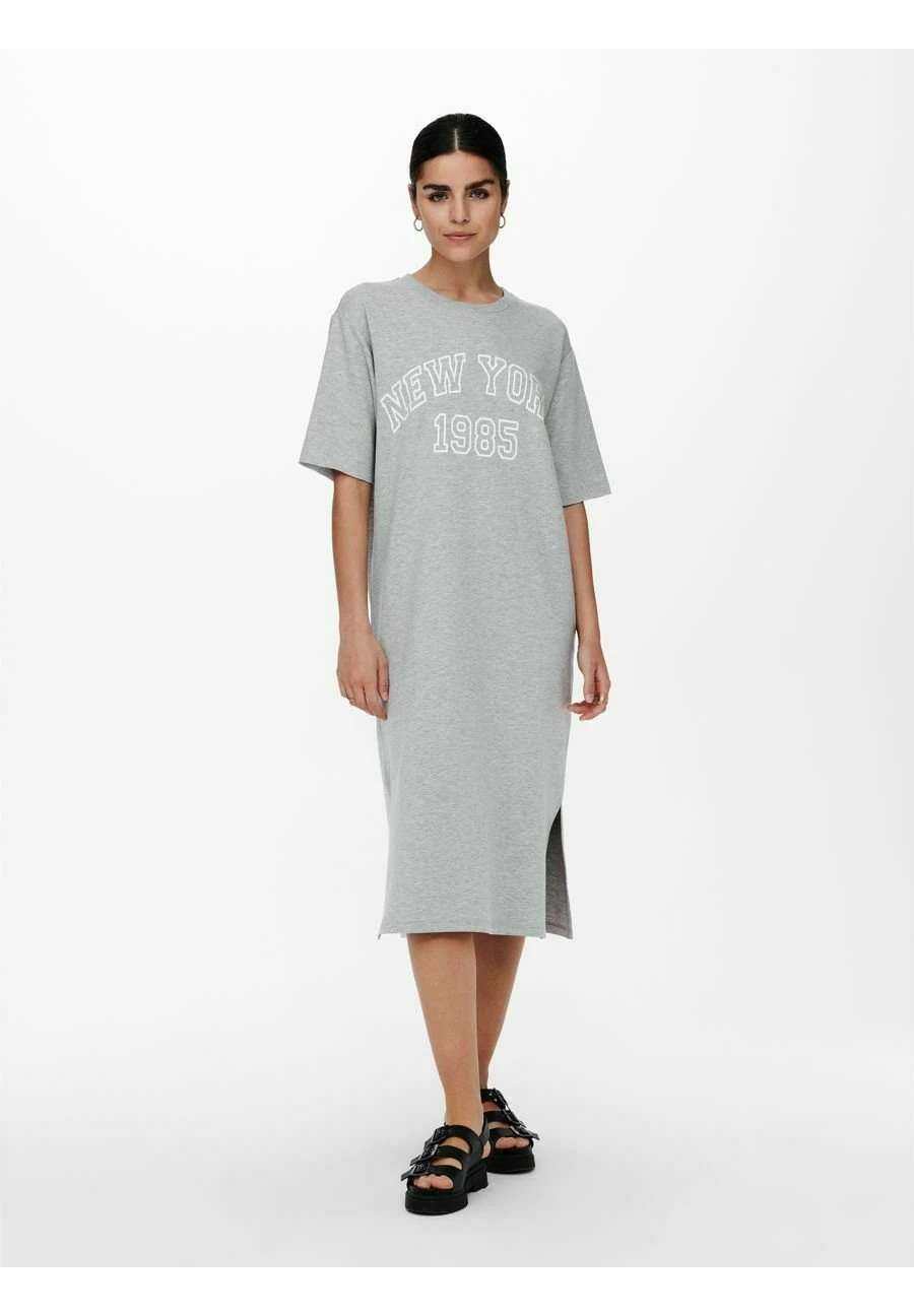 ONLY Jurk - Light Grey Melange 2 ONLY Jurk - Light Grey Melange - Afbeelding 2