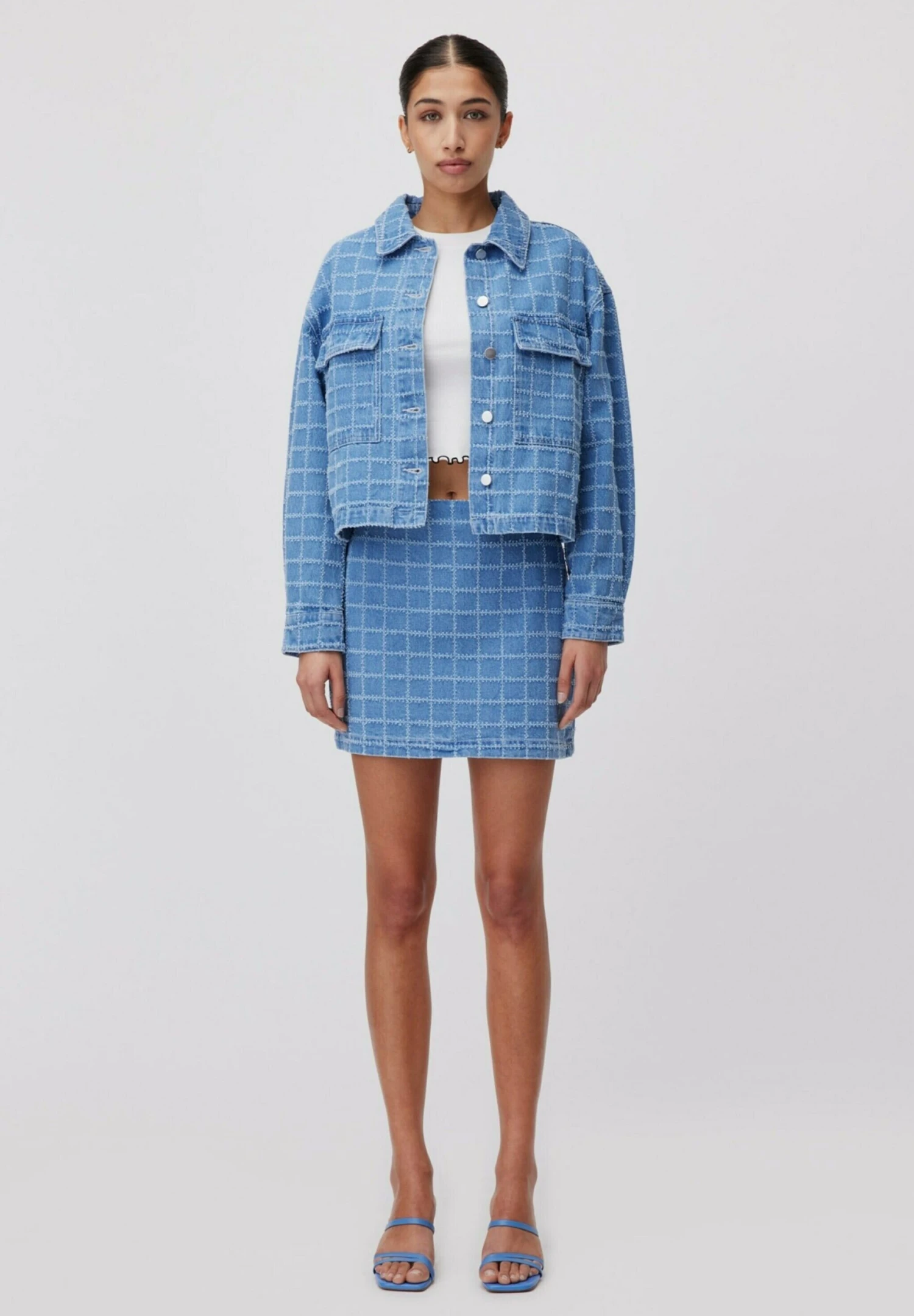 Sarah - Minirok - Blue Denim 2 Sarah - Minirok - Blue Denim - Afbeelding 2