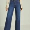 Next Hourglass Wide Leg StandardTall - Flared Jeans - Dark Blue