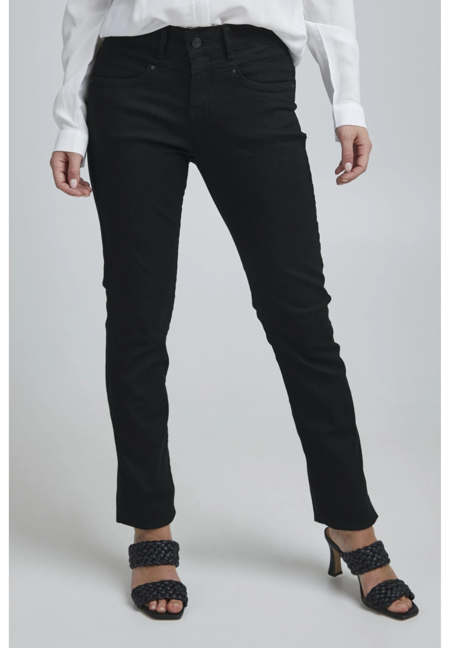 Fransa Slim Fit Jeans - Black-Black 1 Fransa Slim Fit Jeans - Black-Black