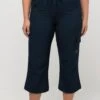 Ulla Popken 7/8- Wasserabweisend, Elastikbund, Reflektor - Trainingsbroek - Marine