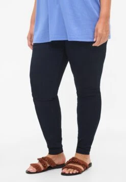 Zizzi AmyMit Hoher Taille - Slim Fit Jeans - Dark-Blue Denim