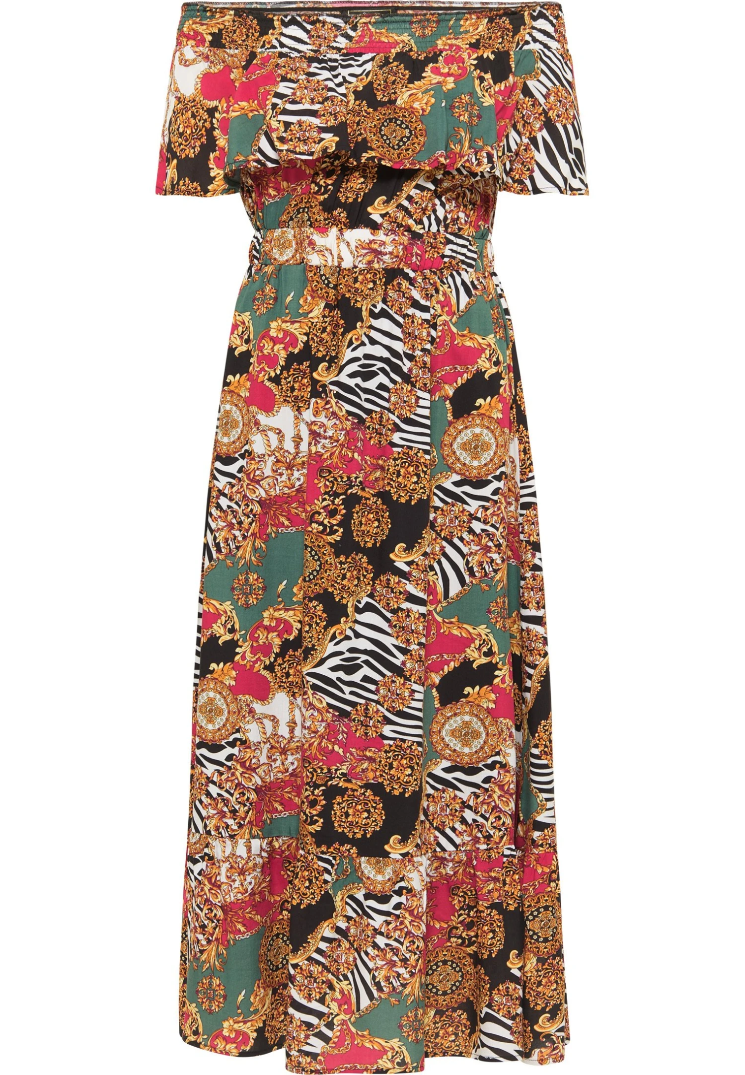 Faina Mioki - Jurk - Rot Mehrfarbig 5 Faina Mioki - Jurk - Rot Mehrfarbig - Afbeelding 5