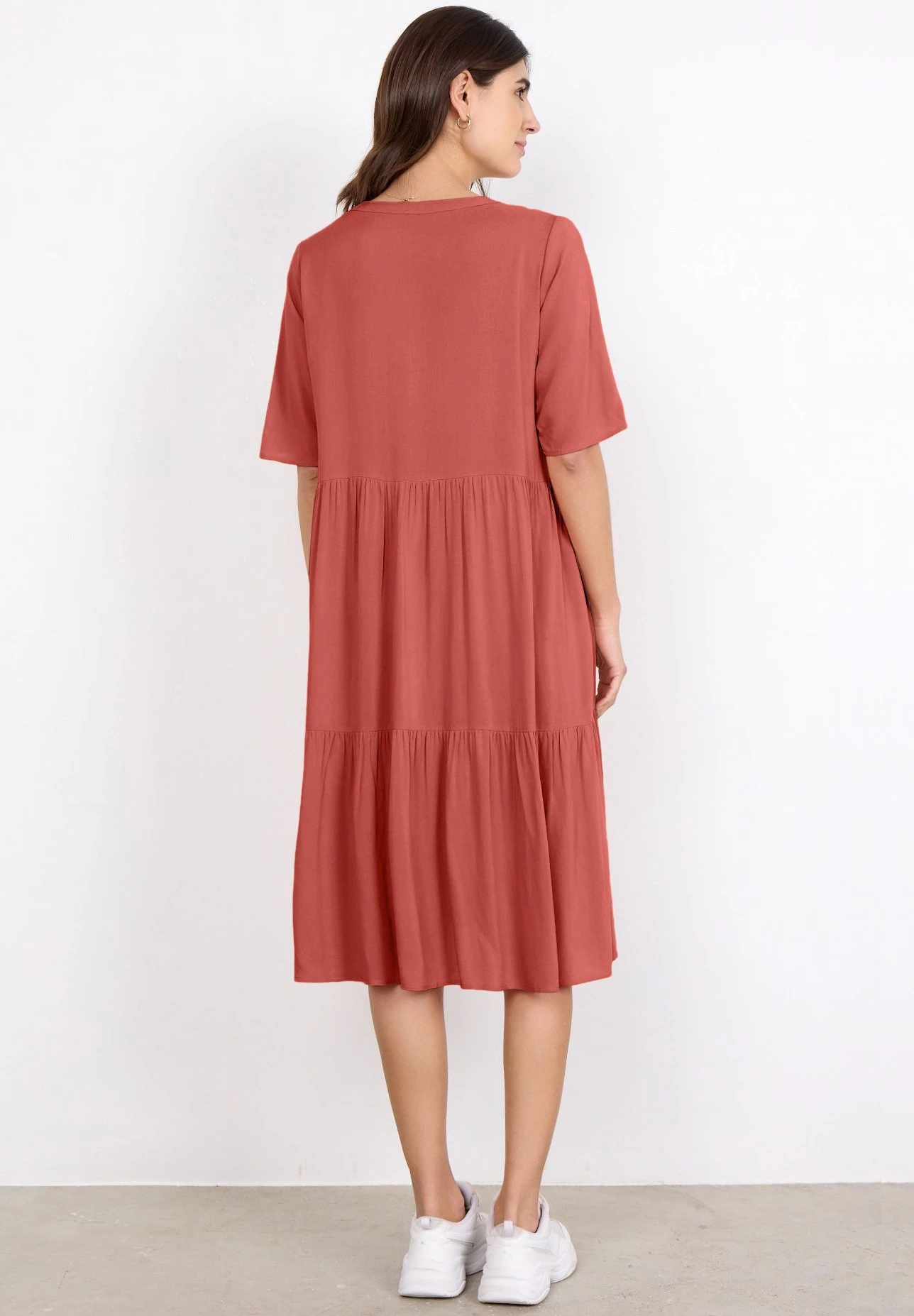 Soyaconcept Sc-Radia- Jurk - Dusty Red 3 Soyaconcept Sc-Radia- Jurk - Dusty Red - Afbeelding 3