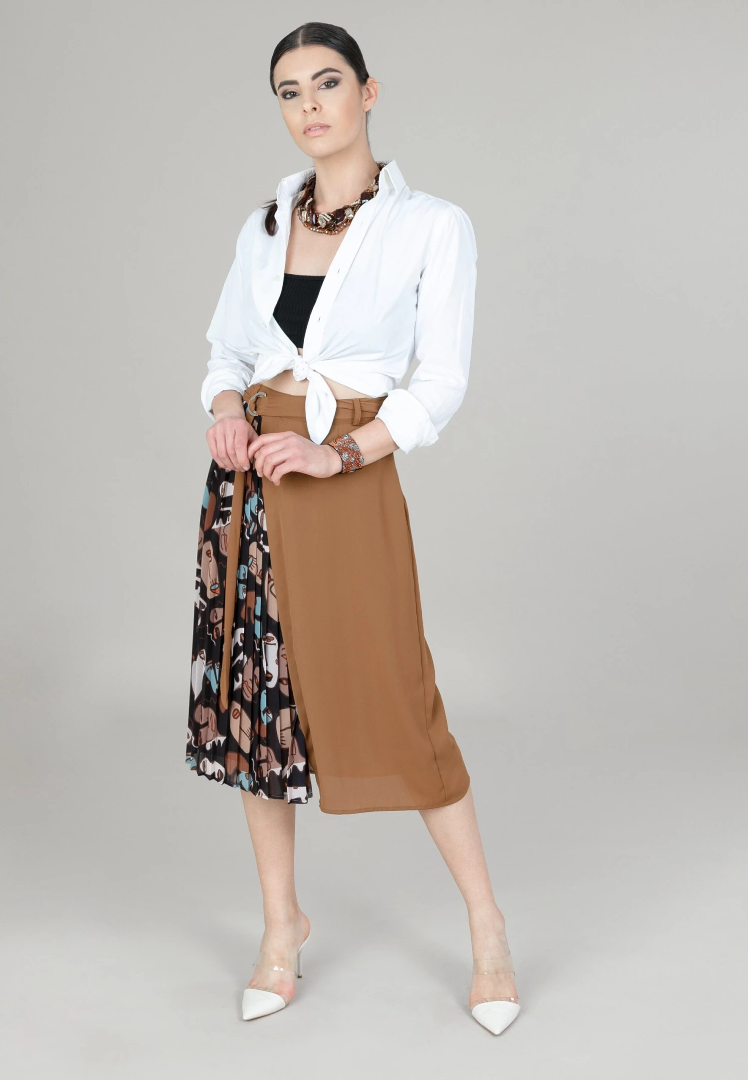 A-Lijn Rok - Nero/Tabacco 6 A-Lijn Rok - Nero/Tabacco - Afbeelding 6