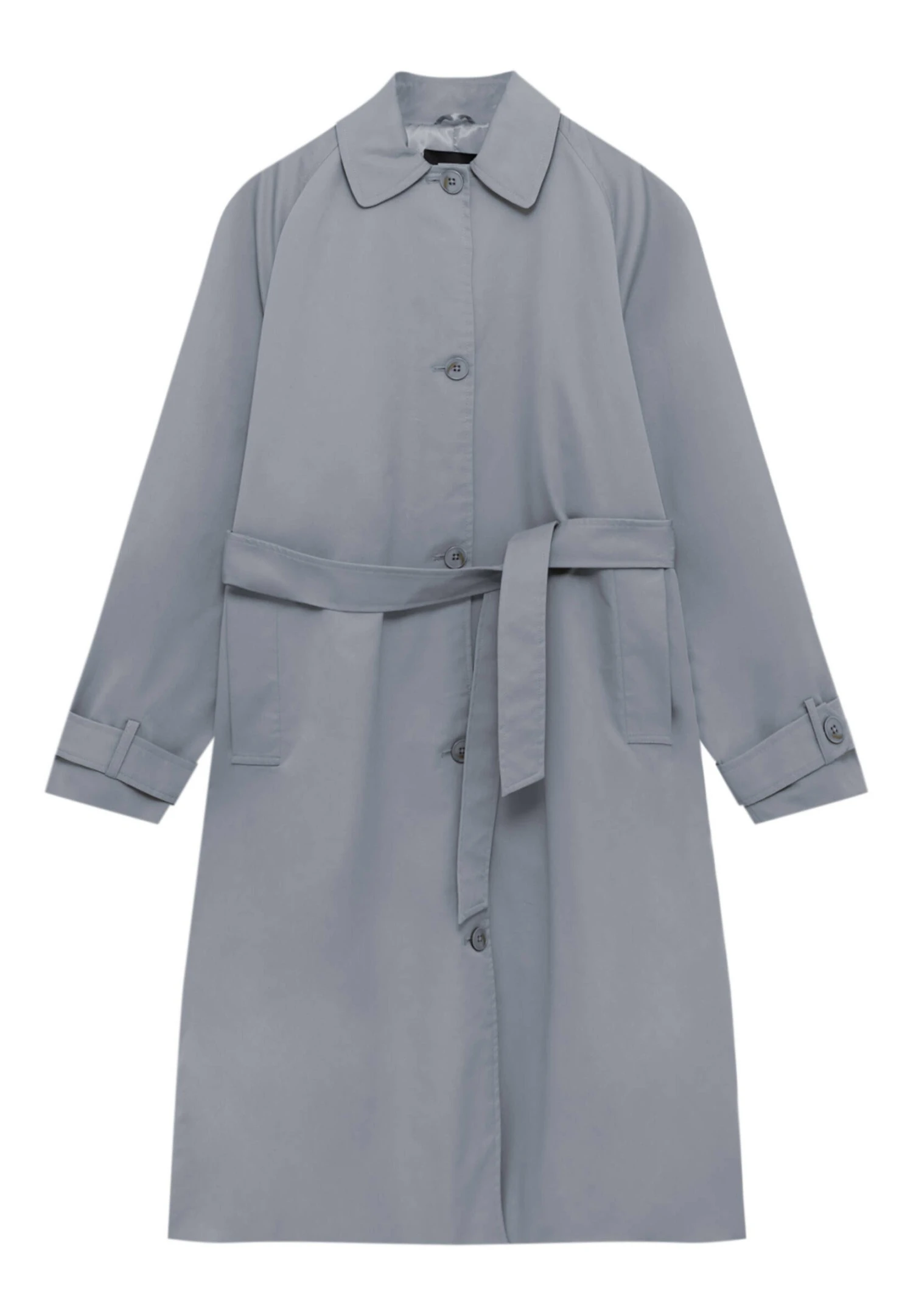 PULL & BEAR Oversized - Trenchcoat - Stone Blue Denim 6 PULL & BEAR Oversized - Trenchcoat - Stone Blue Denim - Afbeelding 6