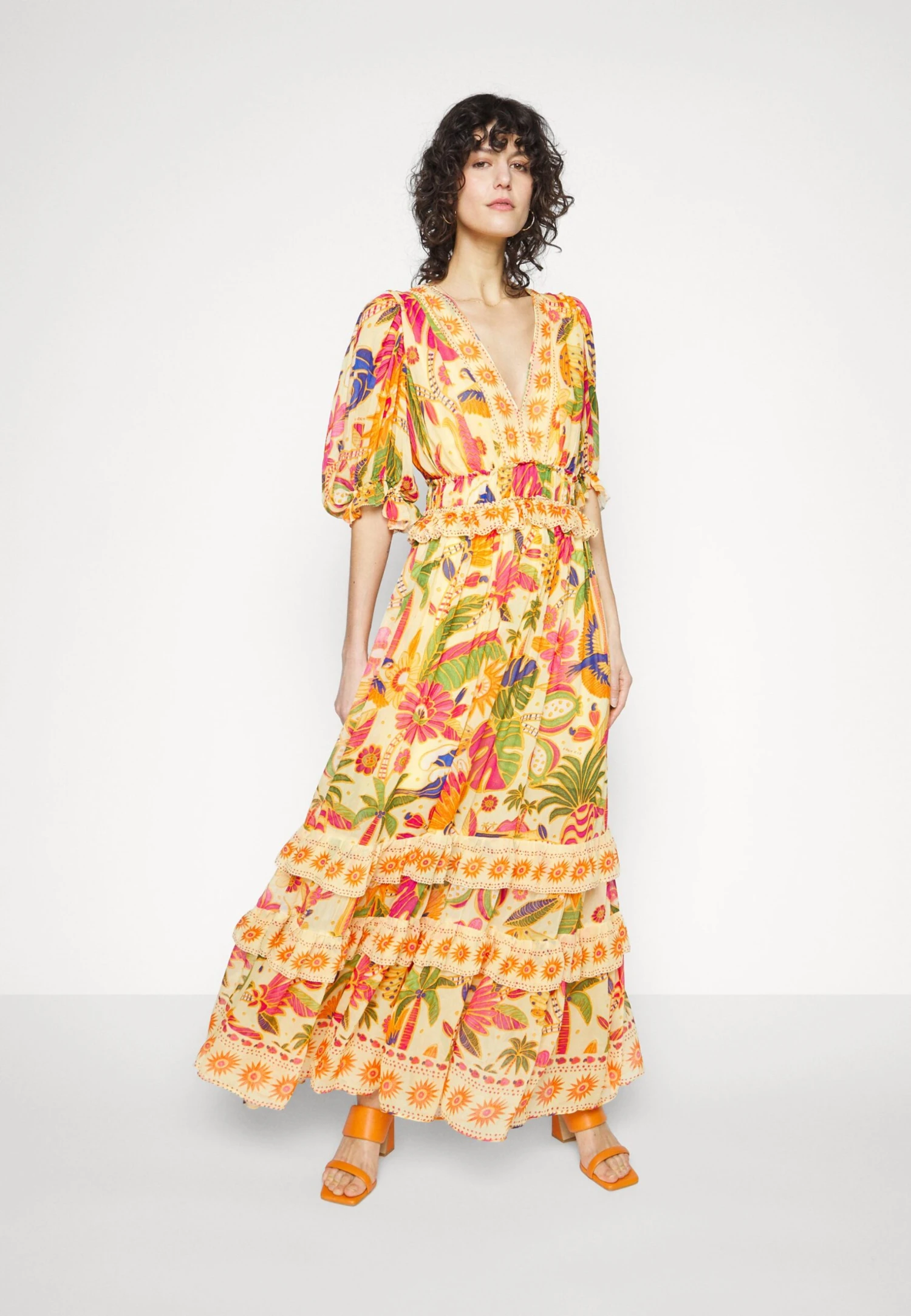 Farm Rio Rio Tapestry Dress - Maxi-Jurk - Rio Tapestry Yellow 2 Farm Rio Rio Tapestry Dress - Maxi-Jurk - Rio Tapestry Yellow - Afbeelding 2
