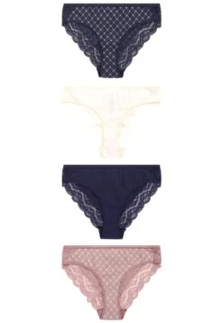 Next Dot Print High LegKnickers 4 Pack - Slip - Blue A