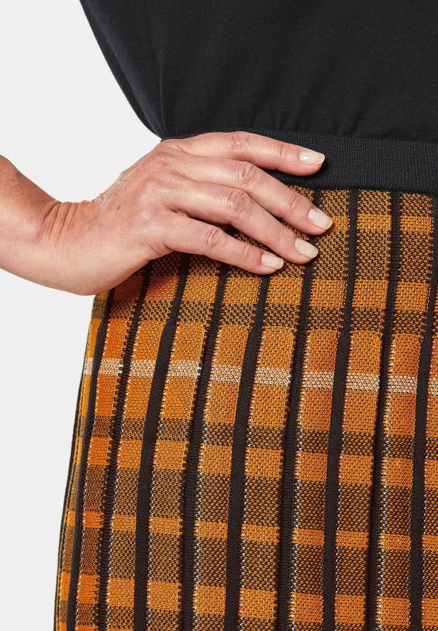 GOLDNER A-Lijn Rok - Amber / Black / Patterned 5 GOLDNER A-Lijn Rok - Amber / Black / Patterned - Afbeelding 5