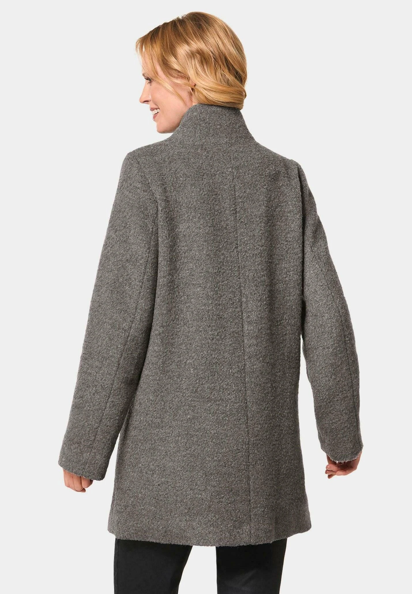 GOLDNER Halflange Jas - Medium Grey / Beige / Melange 3 GOLDNER Halflange Jas - Medium Grey / Beige / Melange - Afbeelding 3