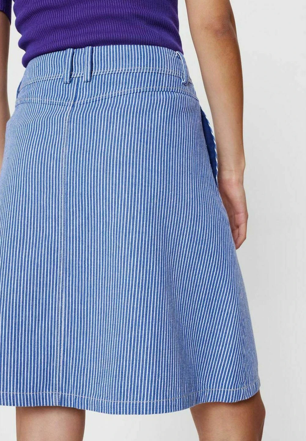 Nupernille- A-Lijn Rok - Medium Blue Denim 5 Nupernille- A-Lijn Rok - Medium Blue Denim - Afbeelding 5