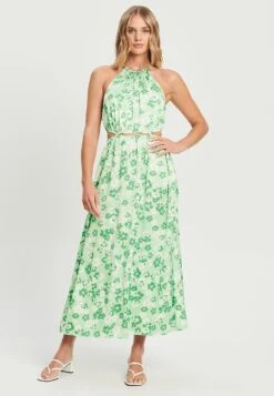 Calli Heath- Jurk - Sage Animal Floral