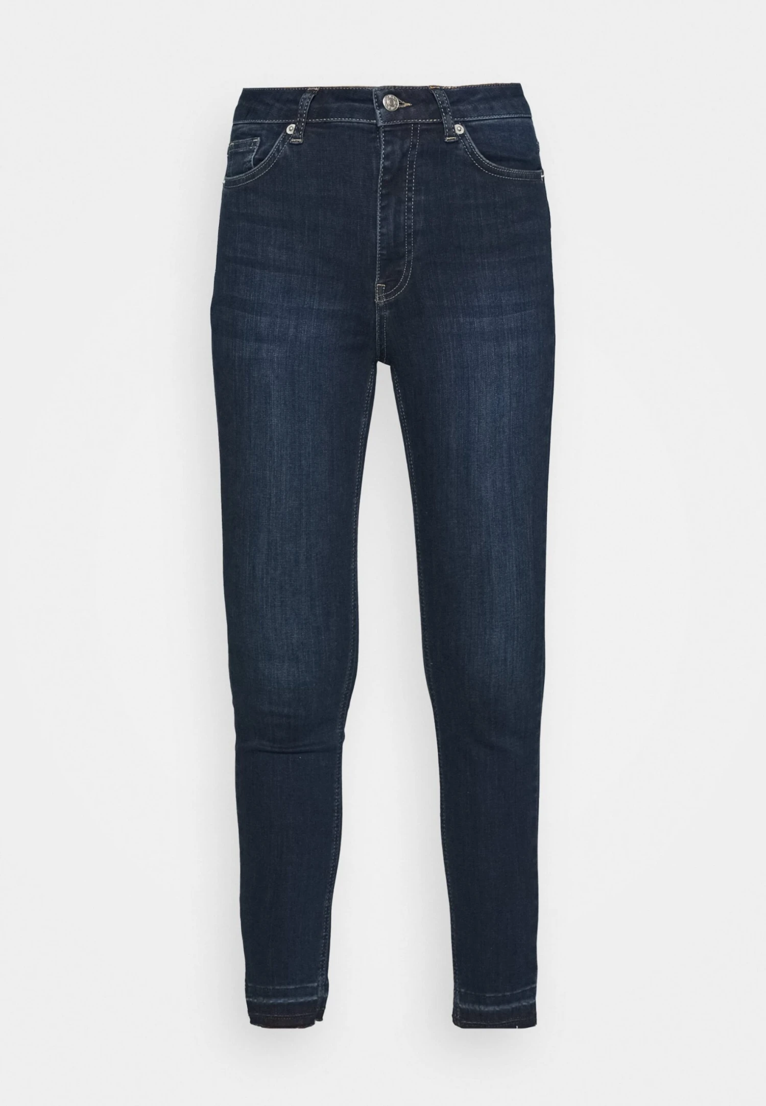 NA-KD Skinny High Waist Open Hem - Jeans Skinny Fit - Dark Blue 5 NA-KD Skinny High Waist Open Hem - Jeans Skinny Fit - Dark Blue - Afbeelding 5