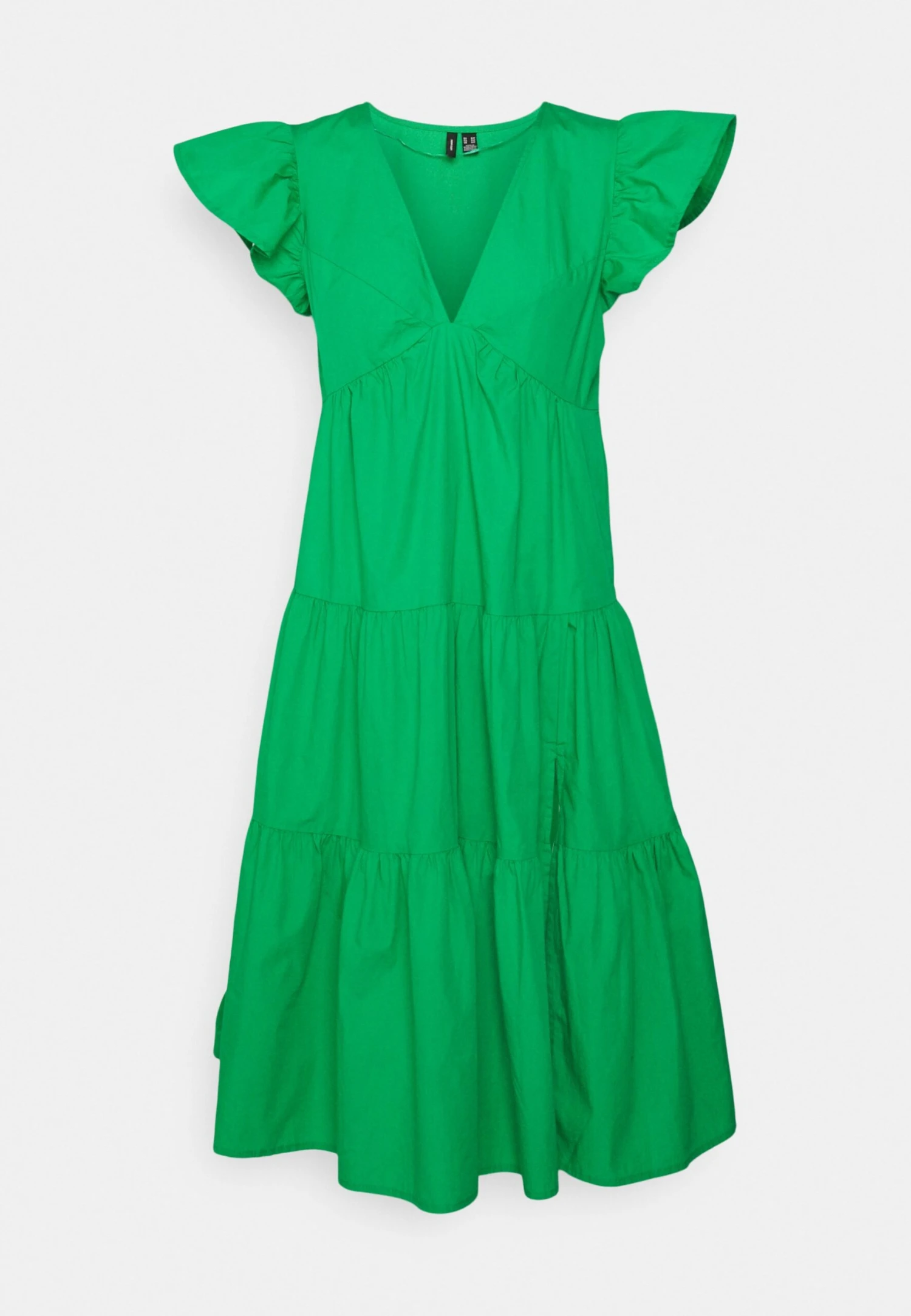 Vero Moda Petite Vmjarlotte Calf Slit Dress - Jurk - Bright Green 5 Vero Moda Petite Vmjarlotte Calf Slit Dress - Jurk - Bright Green - Afbeelding 5