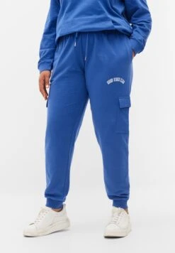 Zizzi With Cargo Pockets - Trainingsbroek - Dazzling Blue