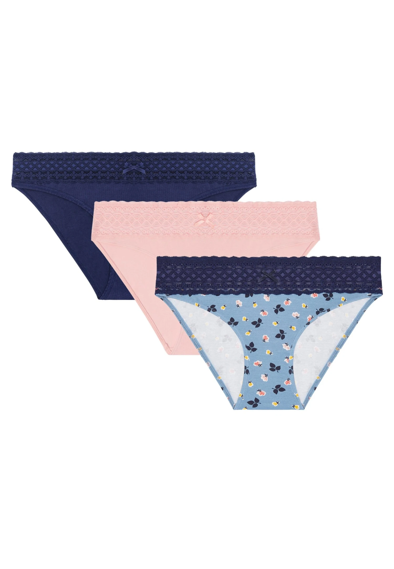 3 Pack - Slip - Navy Blue,Light Bleu 4 3 Pack - Slip - Navy Blue,Light Bleu - Afbeelding 4