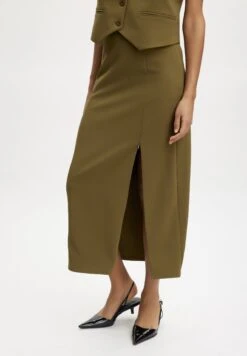 Gestuz Joellegz- A-Lijn Rok - Dark Olive